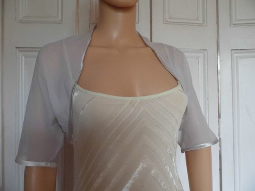 Silver grey elbow length