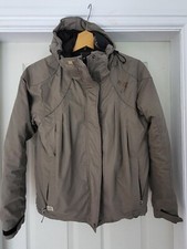 Roxy Ladies Small Utility Winter Snowboard Khaki Coat Fleece Lining Detach Hood
