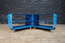 Pair of Vintage Muller Mobelfabrikation R103 Storage Units in Blue ~ Bedside TV