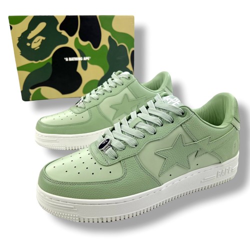 Bape bapesta green trainers - green,