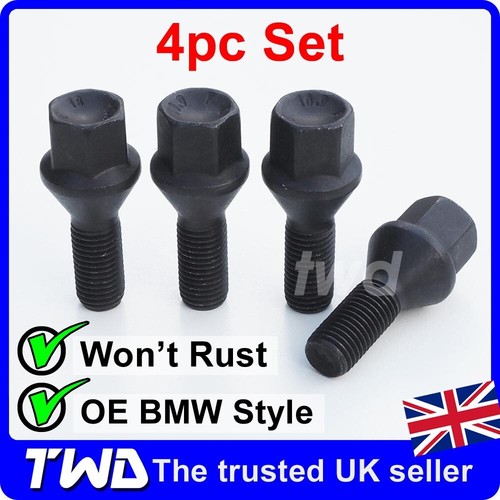 Black alloy wheel bolts - alloy,
