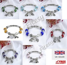 Eiffel Tower Leaf Bracelet Gift Friendship Sister MUM Birthday Xmas Charm Silver