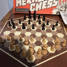 VINTAGE RARE JACQUES HEXAGONAL (HEX)  36 PCE CHESS SET BOXED - 1976 - COMPLETE