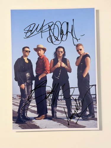 Band signed 8x11 photo - u2,