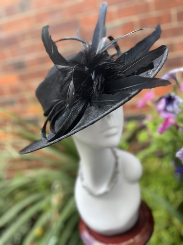 Formal black wedding hat - wedding, hat,
