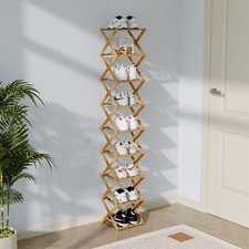 4-9 Tier Folding Bamboo Shoe