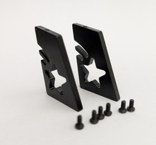 RC Drift Car Aluminum Wing Stay Mount Set Black for 1/10 Body Shells