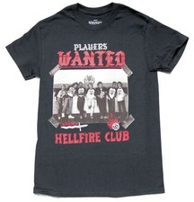 Stranger Things New Adult T-Shirt - Hellfire Club Photo Players Wanted