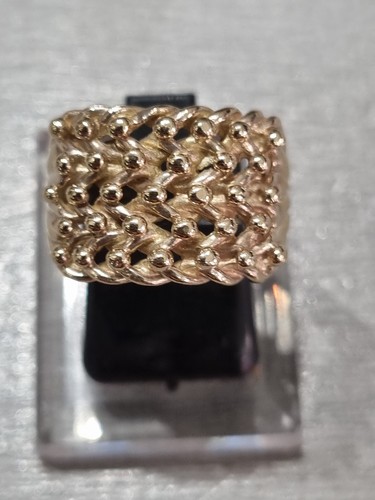 9ct yellow gold vintage row - gold,
