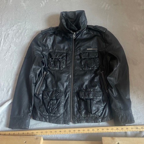 Superdry leather jacket mens - jacket,