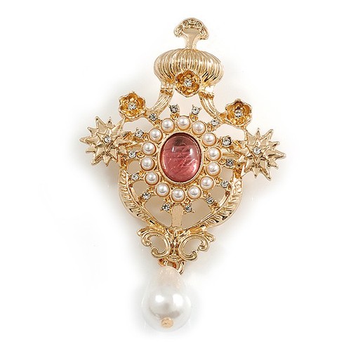 Statement faux pearl - faux, beaded