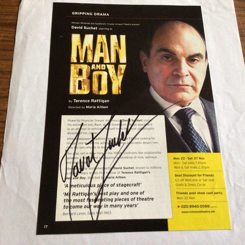 David suchet hand signed man - david,