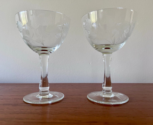 Charming Pair of Vintage Clear