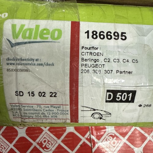 Valeo 186695 front brake discs - front,