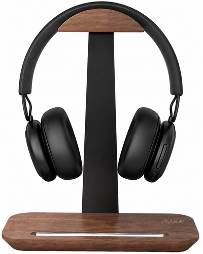 Walnut wood headphone stand - walnut,