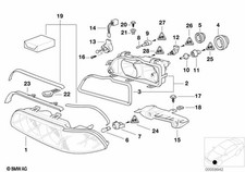 Bmw genuine headlight - headlight, cover