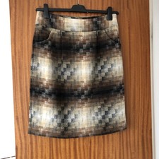 Monsoon Brown Checked Skirt