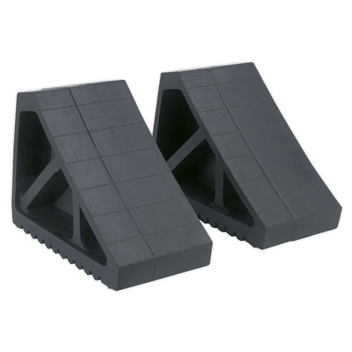 Sealey rubber wheel chocks - rubber,