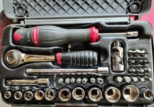 Facom R.427UP 1/4" Drive, Imperial Socket Set, Flexi Ratchet, Screwdriver, Bits