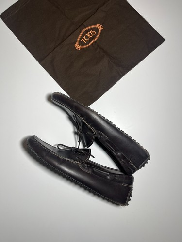 Tod gommino brown leather - gommino,