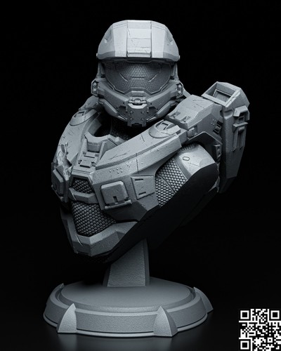 Master chief bust halo 4 - 4, 3d