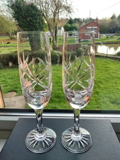 2 x Crystal Champagne / Wine /