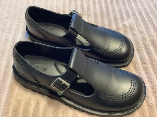 Kickers black bar leather - black,
