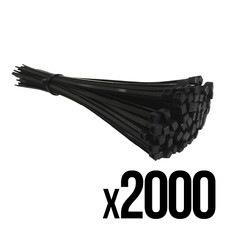 Black CABLE TIES 300MM BULK