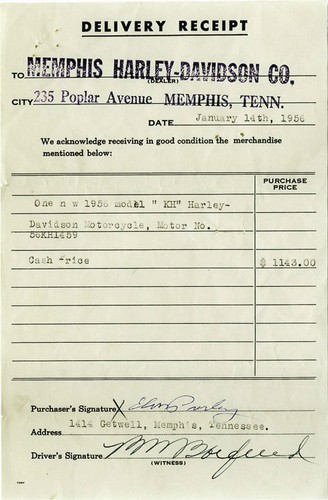 Elvis presley signed document - presley,