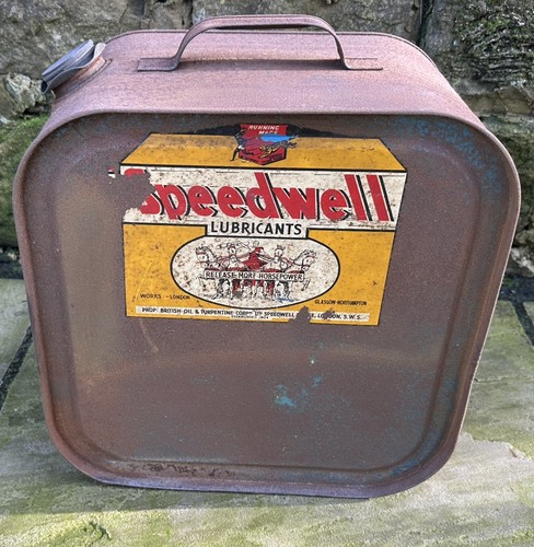 Speedwell motor oil can - oil, drum