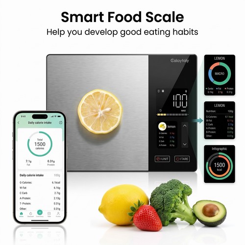 Smart food kitchen scale with - food,