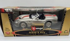 Burago Shelby Series  Silver Bijoux Collection Diecast Scale Model Boxed - 1/24