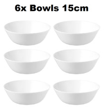 White Plates Bowls Crockery Dinner Set Dinnerware Tableware 8 16 24Pc Mi/Di SAFE