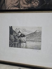 Vintage Signed Etching