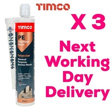 3 x TIMco Chemical Anchor Resin 300ml
