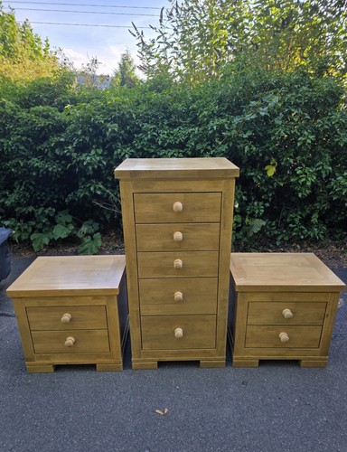 Oak bedroom drawer set - oak,