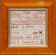 Antique alphabet needlework - antique,