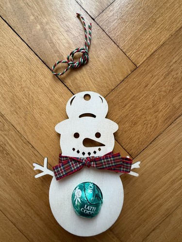 Wooden snowman christmas tree - christmas,