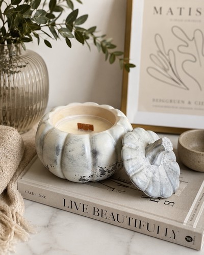 Pumpkin shaped wax - shaped,