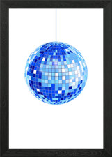 Disco Light Ball Music Framed