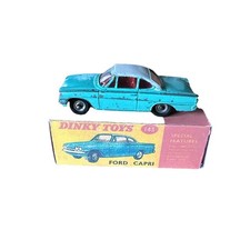 RARE DINKY #143 FORD CAPRI MK1 DIECAST MODEL CAR 1962 TURQUOISE / WHITE ORIGINAL
