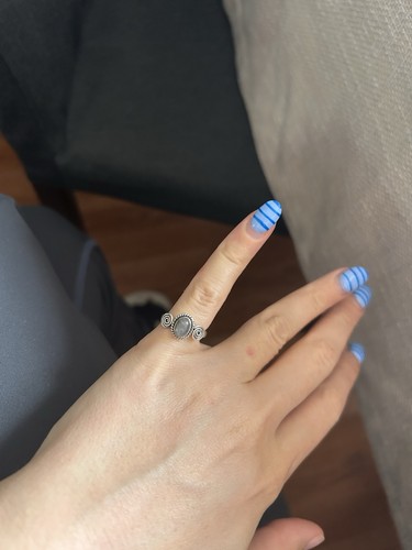 Silver 925 with labradorite