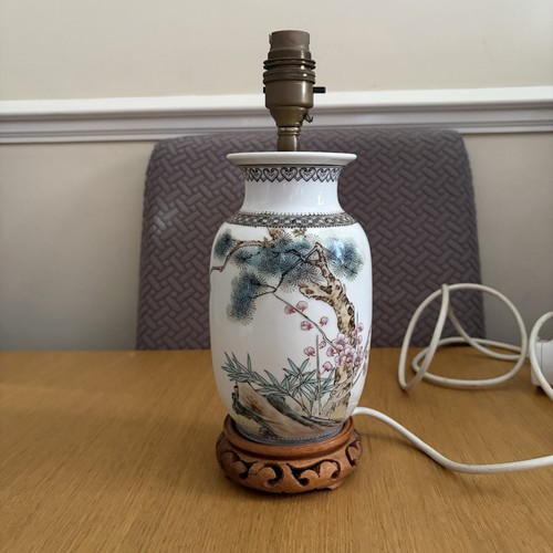 Vintage ceramic table lamp - vintage,