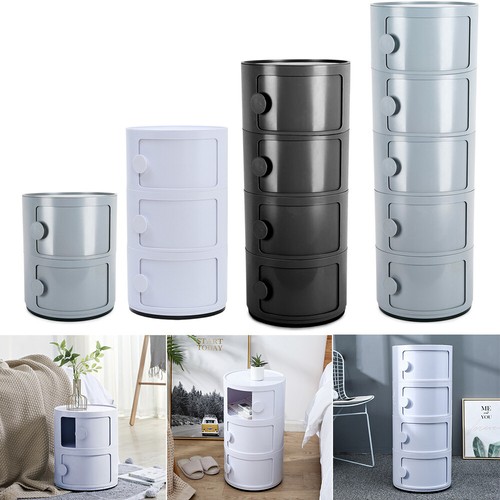 Round bedside table storage - round,