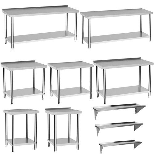 Stainless steel kitchen table - stainless,