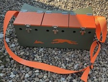TREBLE COMPARTMENT PAINTED LIGHTWEIGHT FERRET CARRY BOX PEST CONTROL RABBITING