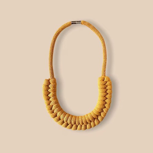 Macrame necklace handmade - macrame, necklace,