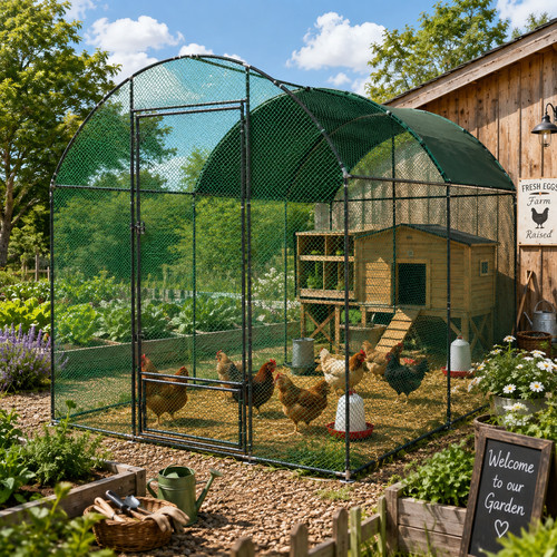 Large metal chicken coop - metal,