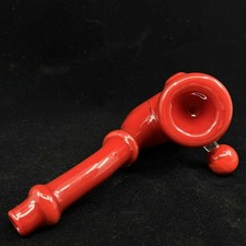 American Glass Blowing - Sherlock Pipe Accent Dark Neon Red