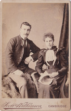 CABINET CARD PHOTO COUPLE SCOTT & WILKINSON CAMBRIDGE
